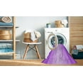 thumbnail image 2 of Ahgly Tapis d'Intérieur Lavable en Machine Carré Violet Transitionnel, 5 Pieds Carré, 2 of 7