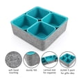 thumbnail image 3 of Welaxy Felt Office Drawer Organizers deep Bins Draw Organiser Felt Storage bin Drawers dividers Boxes for Desktop 5-Pack (Turquoise), 3 of 7