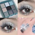 thumbnail image 3 of Paleta de sombra de ojos brillante, sombra de ojos marrón mate en polvo, Punk, negro ahumado, resistente al agua, sombra de ojos mezclable de larga duración, cosmético, 3 of 5