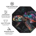 thumbnail image 3 of Naloa Colorful Plant Turtle A Leather Coasters for Drinks, Durable Drink Coasters 4 Set for Tabletop Protection, Luxurious Home Décor and Housewarming Gift ( {designName})Octagon, 3 of 6