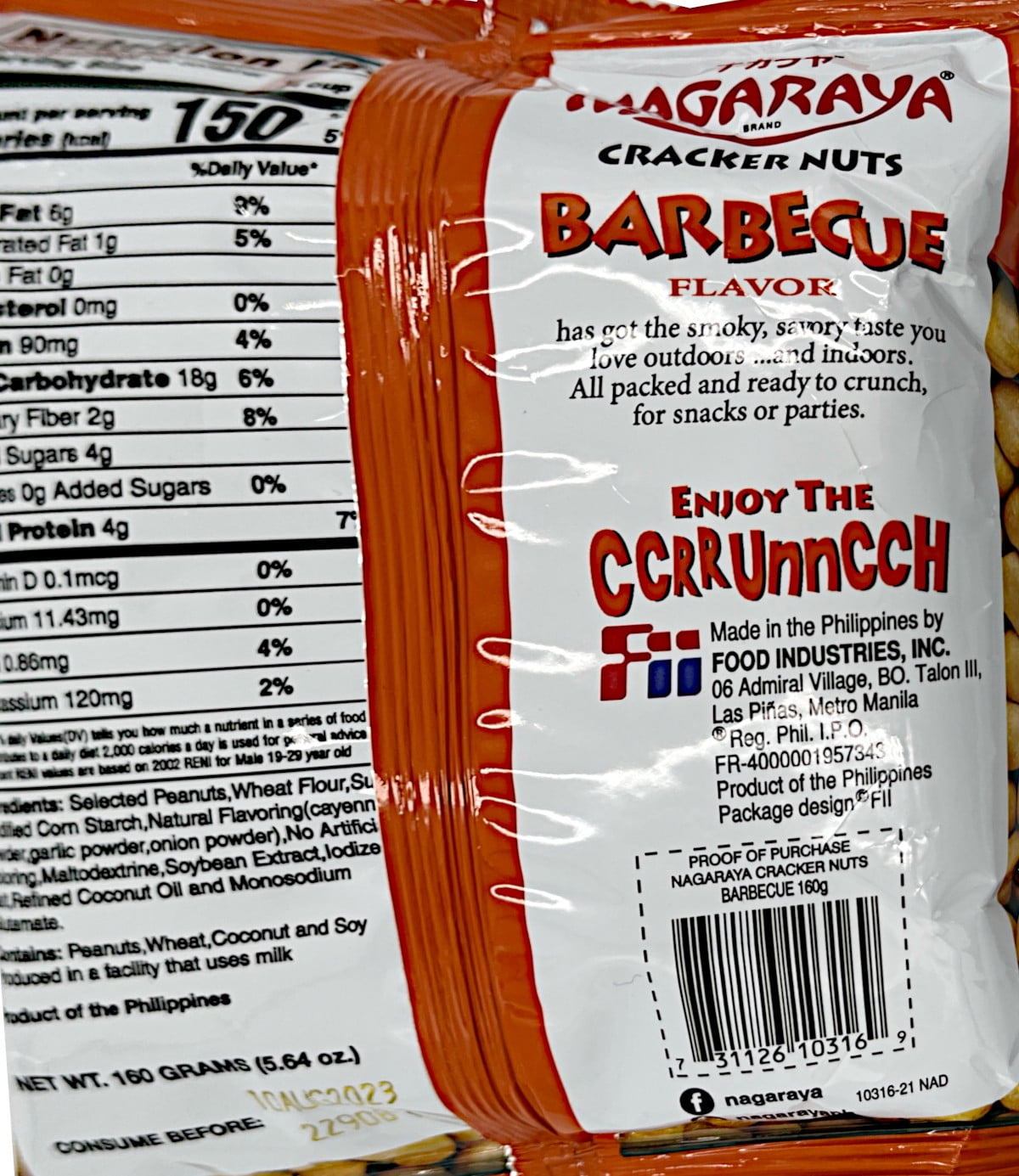 Nagaraya Cracker Nuts Barbeque Pack of 6