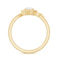 thumbnail image 2 of Rosec Jewels Lab Grown Diamond Floral Ring | Promise Engagement Ring with Halo (EF-VS Quality), 10K Yellow Gold, US 3.50, 2 of 8
