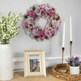 thumbnail image 3 of Northlight Wooden Floral Artificial Spring Wreath with Dried Foliage - 13.5" - Purple, 3 of 8