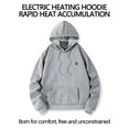 thumbnail image 5 of Heated Sweatshirt Unisex USB Heated Hoodie with 3/7 Heating Levels Men Women Heated Jacket USB Rechargeable Heated Body Warmer Thermal Tops Heated Clothing for Running Hiking, 5 of 7