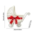 thumbnail image 3 of YingYouFu Mini Wicker Stroller Decoration, Rattan Doll Carriage Woven Candy Basket Centerpiece Decor for Weddings Showers, Decorative Flower Girl Cart, Event Centerpiece Decoration, 3 of 6