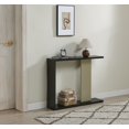 thumbnail image 3 of Kings Brand Furniture Indio Side Console Table - Aesthetic Sofa Table (Black with Lemon Pepper), 3 of 6