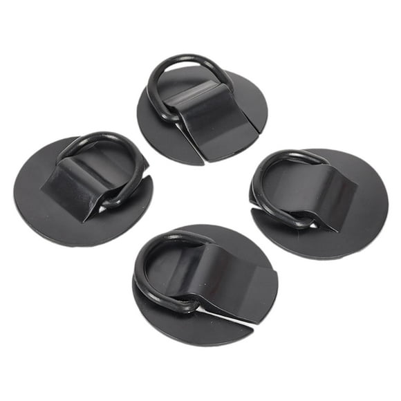 Hebillas de cordón Strade Fareast Limited 4 piezas con anillas en D sin pegamento para kayak balsa bote rafting barco remo negro