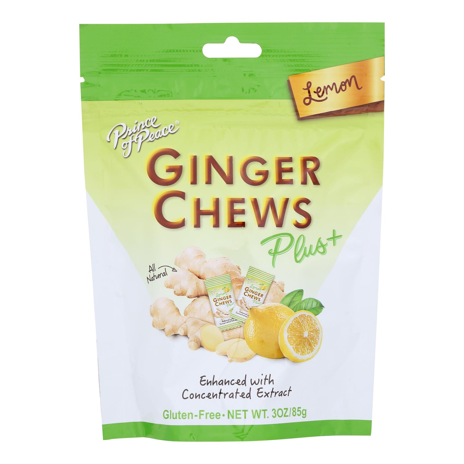 Prince Of Peace Ginger Chews Plus Lemon Case Of 63 Oz