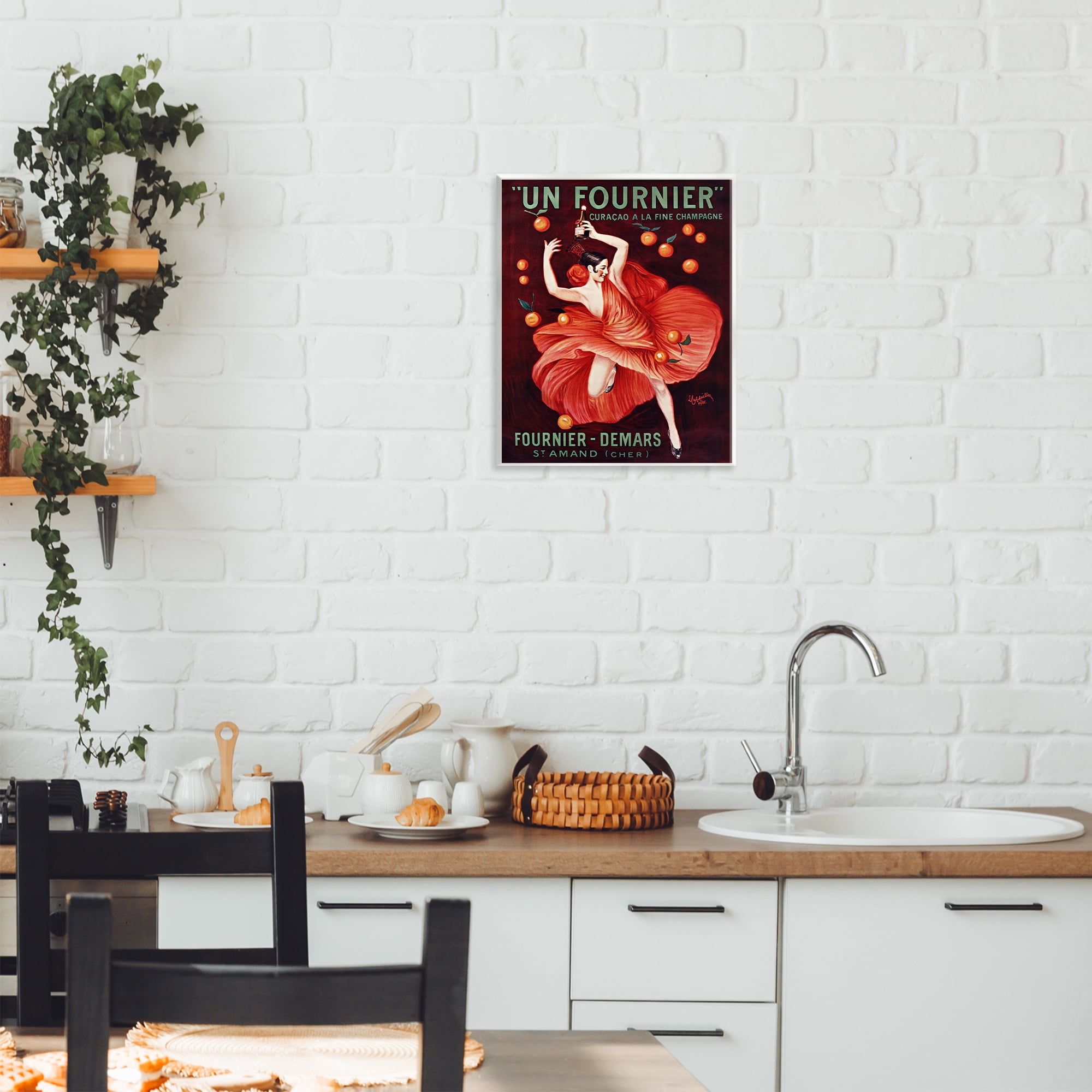 Stupell Industries Vintage Champagne Dancer in Red Wall Plaque Art, design by Leonetto Cappiello