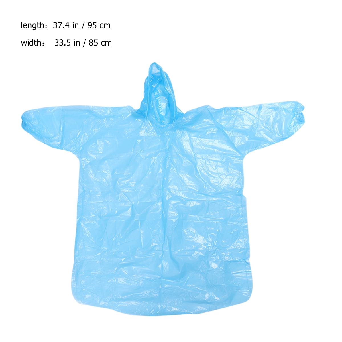 WASHWEPE Portable Windproof Rain Suits Plastic Unisex for Theme Parks Water Rides 1 Set