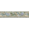 thumbnail image 2 of Teal Fleurs Fleuries Violet Beige Papier Peint Floral Bord Design Rétro, Rouleau 15' x 5,25'', 2 of 3