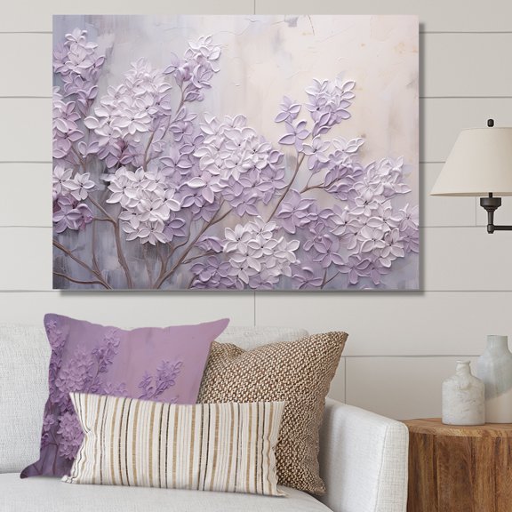 Designart "Melody Of Blooming Lilacs I" Lilacs Wall Decor