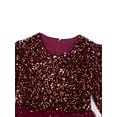 thumbnail image 5 of iEFiEL Kids Girls Shiny Sequins Princess Birthday Party Dress Velvet Tulle Tutu Dress Wedding Pageant Ball Gown Red 11-13, 5 of 7