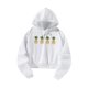 thumbnail image 3 of Sudadera recortada para mujer, sudaderas informales con capucha, suéteres modernos de manga larga, jersey superior elegante para deportes, vacaciones, M, 3 of 10