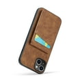 thumbnail image 6 of ELEHOLD for iPhone 14 Leather Wallet Case with Card Slots Magnetic Button Kickstand Function Full Body Protective Shockproof Cover for iPhone 14 6.1",Brown, 6 of 8