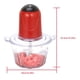 thumbnail image 3 of Picadora de carne automática de 2 l, picadora de alimentos eléctrica de acero inoxidable, herramienta de cocina doméstica, rojo kenally HA000478-02B, 3 of 6
