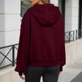 thumbnail image 5 of Women's Oversized Zip Up Hoodie - Plus Size Long Sleeve Sweatshirt with Pockets, Casual Fleece Hooded Jacket for Fall Winter Outfits, 5 of 6
