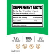BulkSupplements Soy Lecithin Powder - 1.2g per Serving - 100 Grams (3.5 oz) - 83 Servings