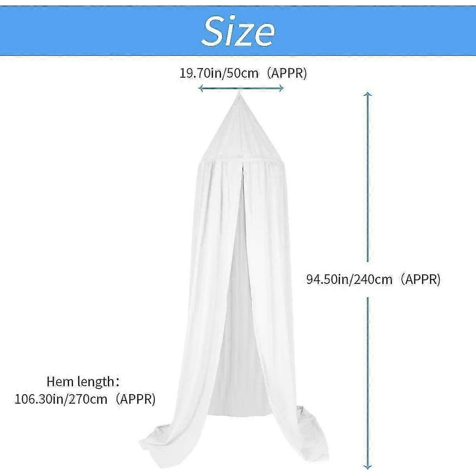 Chiffon Canopy Bed Tent – Mosquito Net Curtain for Sleeping, Gaming or Decoration, 240cm Height, 260cm Hem, for Kids and Adults