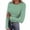 Green, variant on Pejock Women's Long Sleeve Tops, Casual Striped Print Knitted Shirt, Comfortable Stretch Round Neck Blouse, Loose Fit Pullover for Spring Fall Winter Daily Wear