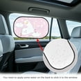 thumbnail image 4 of Yuyamidu Alpaca Back Window Sun Shades for Car Rainbow Car Window Sun Shades for Kids Girls Car Window Shade for Baby Pink Heart Sun Blocker for Car Windows Baby, 4 of 7