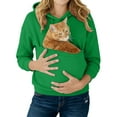 thumbnail image 3 of Kopltyrfg Hoodie with Cat Pouch Warm Cat Dogpouch Pullover Front Carry Pouch Kangaroo Pouch Sweatshirts with Large Pocket (Army Green,2XL), 3 of 5
