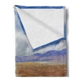 thumbnail image 2 of United States Soft Flannel Fleece Throw Blanket, Highway in California Steppe and Clouds Asphalt Road Horizon Hills Journey, Cozy Plush for Indoor and Outdoor Use, 70" x 90", Multicolor, by Ambesonne, 2 of 5