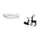 thumbnail image 5 of Bandeja de almacenamiento,Bandeja rectangular para servir,ideal para frutas y postres.,Bandeja decorativa multifuncional para el hogar,Estatua de reno,Estatua de reno negro,decoración para el, 5 of 8