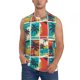 thumbnail image 1 of Balery Colorful Hawaii Palms Camisetas sin mangas para hombre, absorbe la humedad y protege contra el mal olor.-Small, 1 of 7