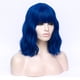 thumbnail image 4 of Humano Cabello Pelucas para Mujeres Dama 14" Azul Rizado Peluca con Peluca Gorra Suelto Ondulado, 4 of 6