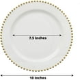thumbnail image 4 of 8/16pcs Clear Plastic Charger Plates with Gold Beads Rim Acrylic Decorative Service Plate withGold Beads Rim Decorative Service gold8PCS, 4 of 6