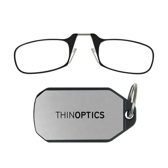 ThinOptics 1.5 Black Reader on Keychain