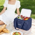 thumbnail image 5 of Portable Insulated Lunch Bag, Compact Large Capacity Cooler Tote, Nylon Thermal Container With Zippered Storage, Heat Retention Foil Lining, Lightweight Design, Picnic And Daily Use Bag, 5 of 6