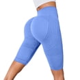 thumbnail image 2 of FUZHIQ Biker Yoga Shorts for Womens High Waist Lifting Tummy Control Seamless Bermuda Shorts Compression Workout Athletic Shorts for Gym Running, 2 of 9