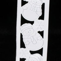 The Ribbon People White Snowmen Cut Out Wired Craft Ribbon 1.5" x 27 Yards