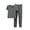 Gray, variant on Women Solid Round Neck Night Shirts Cuffed Long Pants Loose Casual Versatile Pajamas Set