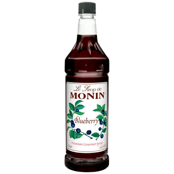 Monin, Blueberry Flavored Syrup, 1 Liter (4 Count)