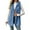 Blue, variant on Womens Reversible Hooded Vest Button Up Lightweight Warm Fall Winter Outerwear L Size Blue