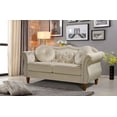 thumbnail image 3 of Uspridefurniture Tommy Chesterfield Velvet Loveseat,Ivory, 3 of 5