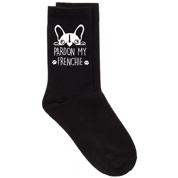 Ladies Pardon My Frenchie Mum Black Socks Birthday French Bulldog Christmas Present Mothers Day Girlfriend Pet Present
