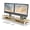 Oak, variant on Fenge 42.5" Large Dual Monitor Stand, 2-Tier Desk Riser with Storage for Computers and Printers