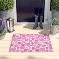 thumbnail image 2 of Pink Breast Cancer and Love Flannel Non Slip Door Rugs,Washable Door Mats Indoor,Decorative Door Mats,Dirt-Resistant and Absorbent Doormat for Entrance,Bedroom,Kitchen,Bathroom,23.5x16in(60x40cm), 2 of 5