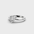 thumbnail image 3 of 1 Carat Beautiful IGI Certified Lab Grown Diamond Engagement Ring for Women 10K White Gold | Heart Cut Lab Created Solitaire Diamond Rings | Size 7 Diamond-Capitals, 3 of 8