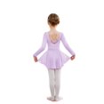 thumbnail image 4 of Arshiner Girls Ballet Leotards with Chiffon Dance Skirt Long Sleeve Crisscross Back Toddler Dance Outfit Combo, 4 of 6