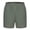 Army Green, variant on Turilly Men's Summer Shorts Running Shorts With LinerCasual Solid Color Elastic Waist Casual Sports Fitness Shorts L