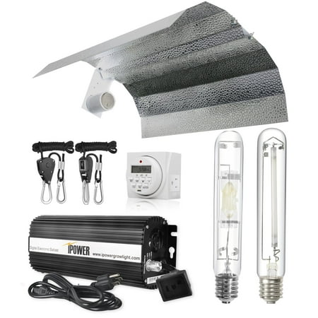 iPower 400 Watt HPS MH Digital Dimmable Grow Light System Kits Wing Reflector Set with