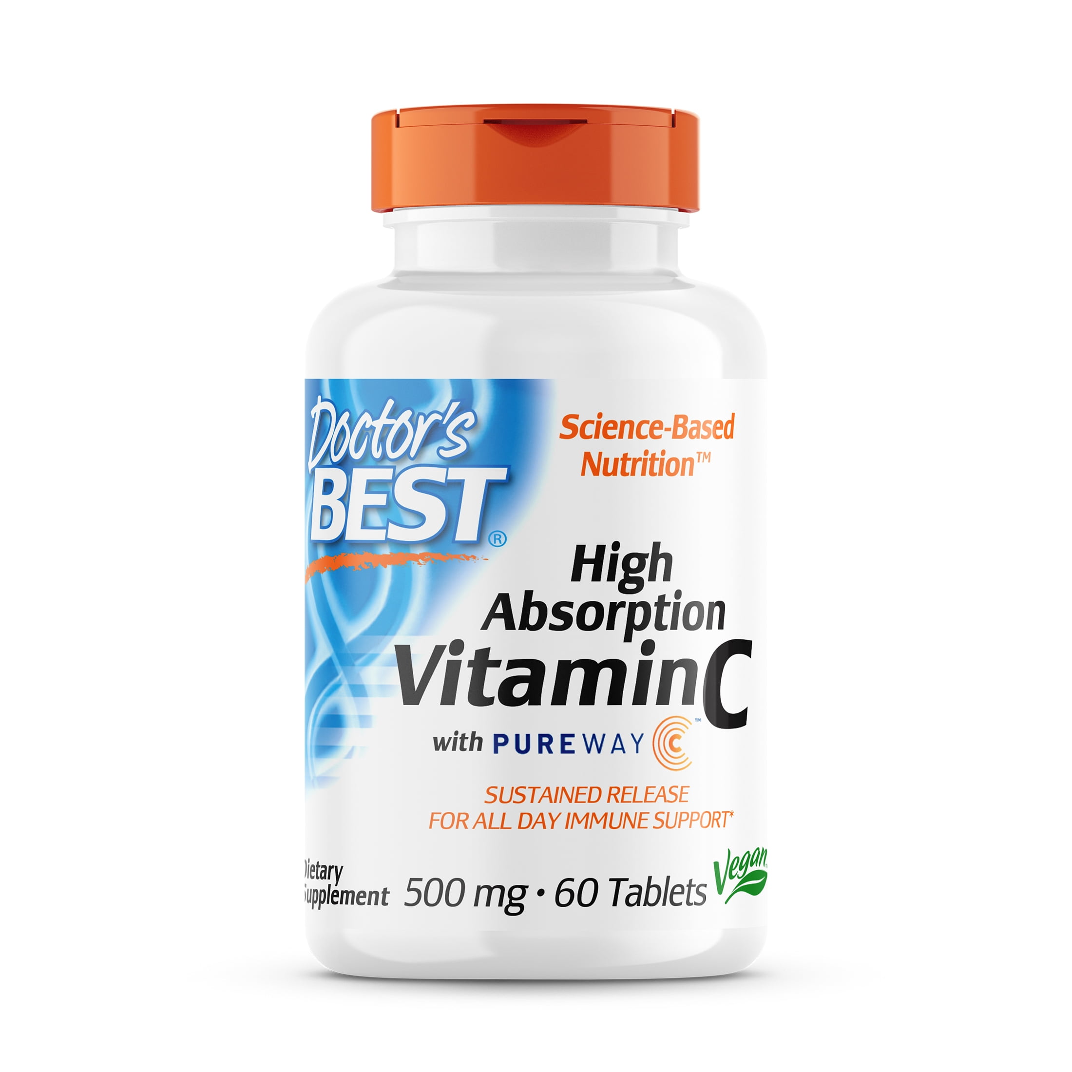 Doctor's Best High Absorption Vitamin C with Pureway C 500 mg 60 Tabs