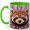 Green, variant on Ornate Red Panda Coffee Mug, Forest Animal Mug, Ceramic 11 oz