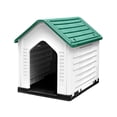 thumbnail image 1 of RED VELVET Casa Perro Casetas de Plástico Exteriores, Resistente al Agua y Clima,Fácil de Montar, Jardín, Patio y Exterior (Verde, Chica), 1 of 6