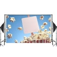thumbnail image 2 of ABPHOTO Polyester 7x5ft Beautiful Popcorn Pops out in Blue Sky Children's Paradise Backdrop Studio Props Wall, 2 of 5